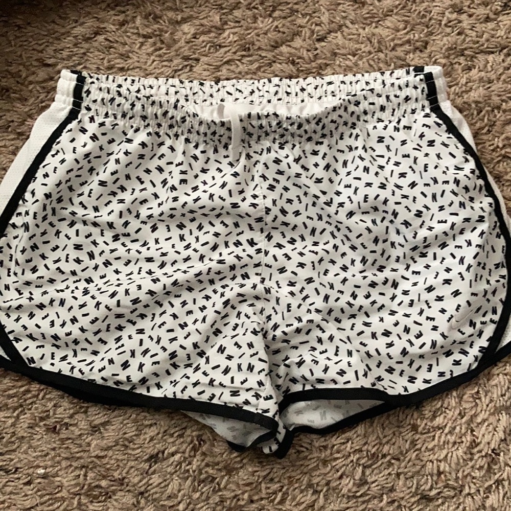 lettered nike shorts